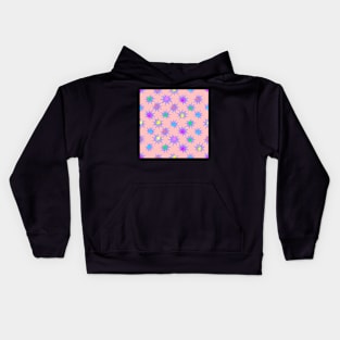 Glow Stars Diagonal Repeat on Peach 5748 Kids Hoodie